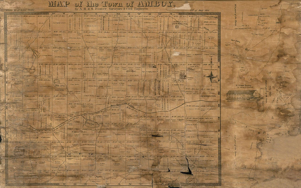 1855 Map of Amboy Oswego County New York