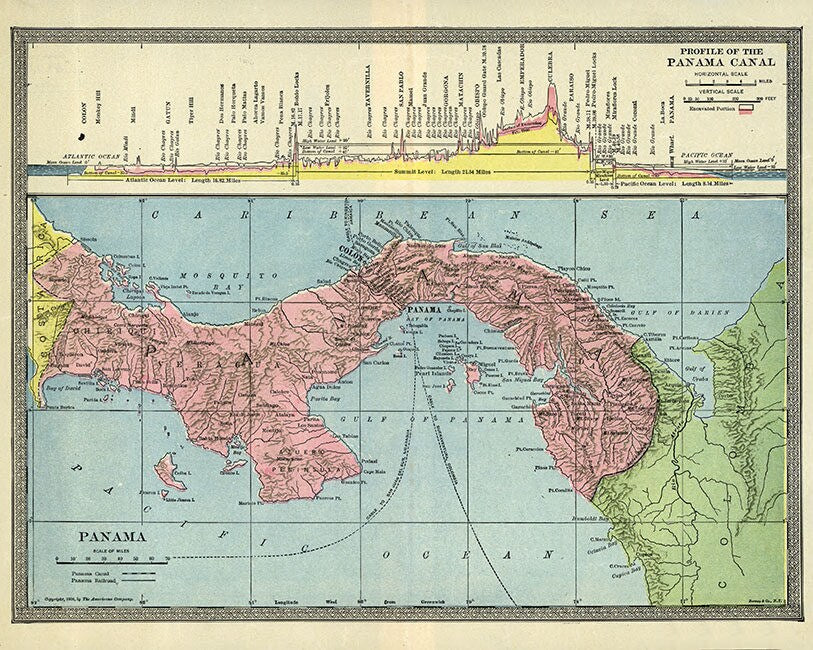 1904 Map of Panama
