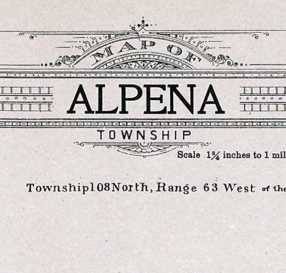 1909 Map of Alpena Township Jerauld County South Dakota