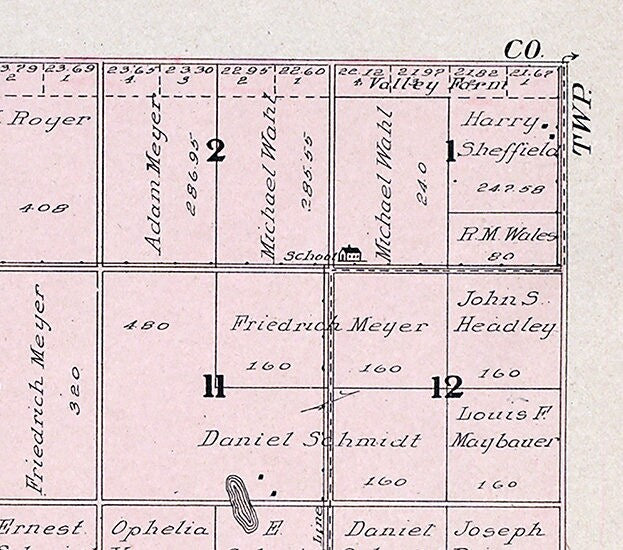 1909 Map of Dale Township Jerauld County South Dakota