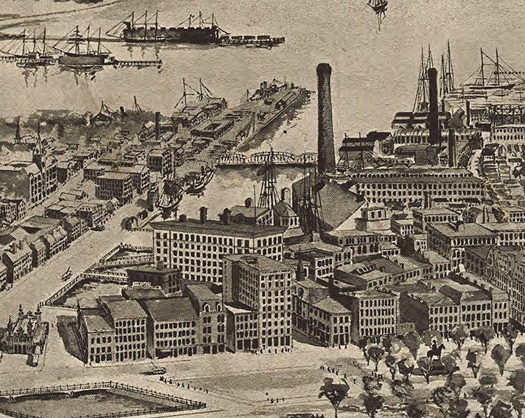 1896 Panoramic Map of Providence Rhode Island
