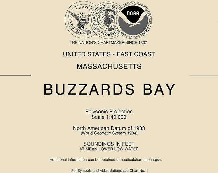 2017 Nautical Map of Buzzards Bay Massachusetts