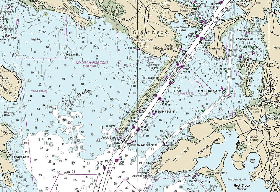 2017 Nautical Map of Buzzards Bay Massachusetts