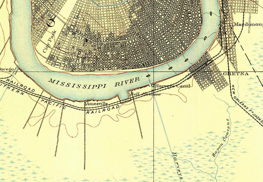1891 Map of New Orleans La