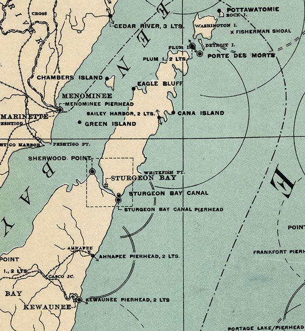1898 Map of Lake Michigan