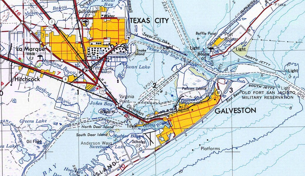 1975 Map of Houston Texas