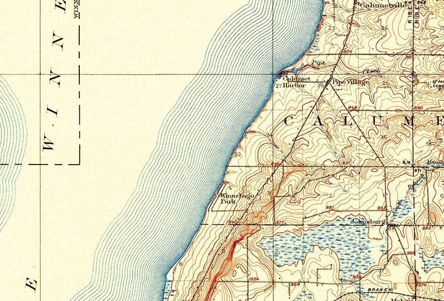 1910 Topo Map of Fond du Lac Wisconsin Quadrangle