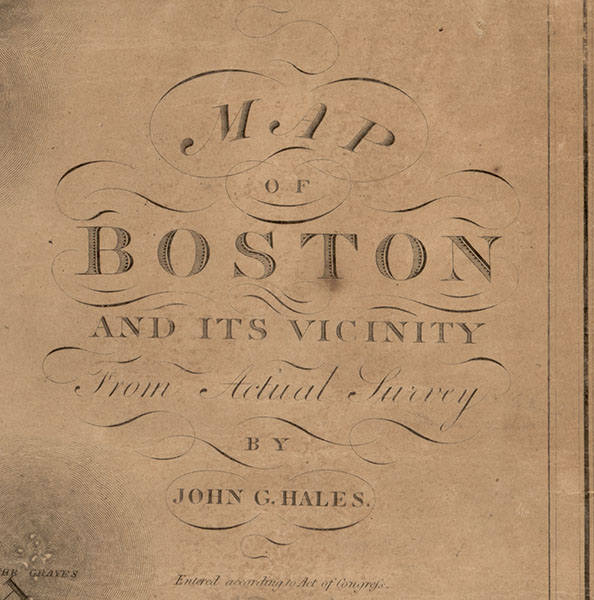 1820 Map of Boston Massachusetts