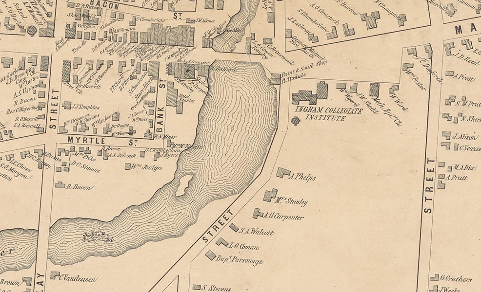 1856 Map of Leroy Genesee County New York