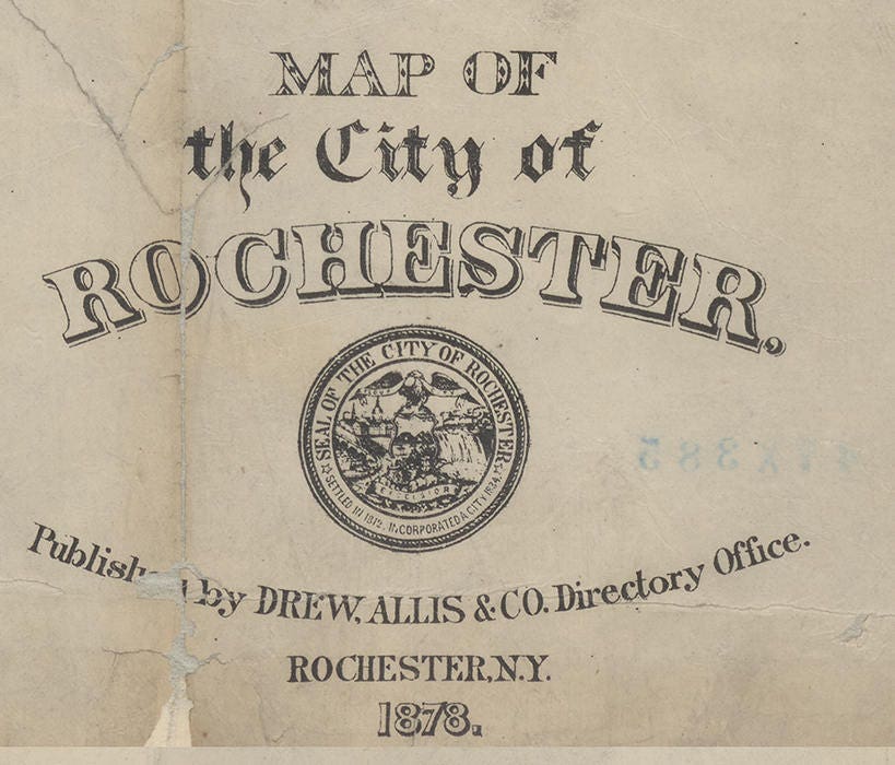 1878 Map of Rochester New York