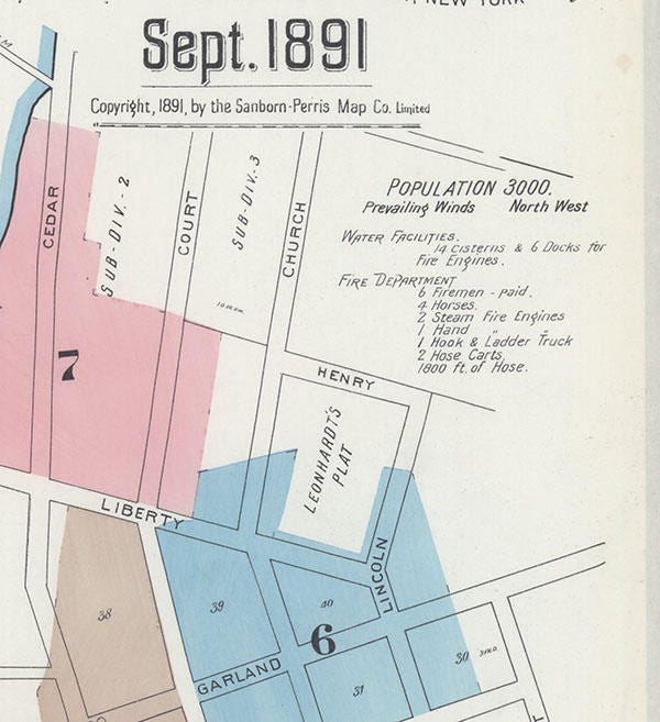 1891 Map of Sturgeon Bay Wisconsin