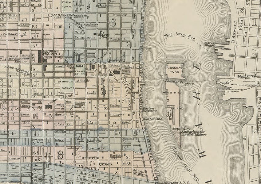 1883 Map of Philadelphia Pennsylvania