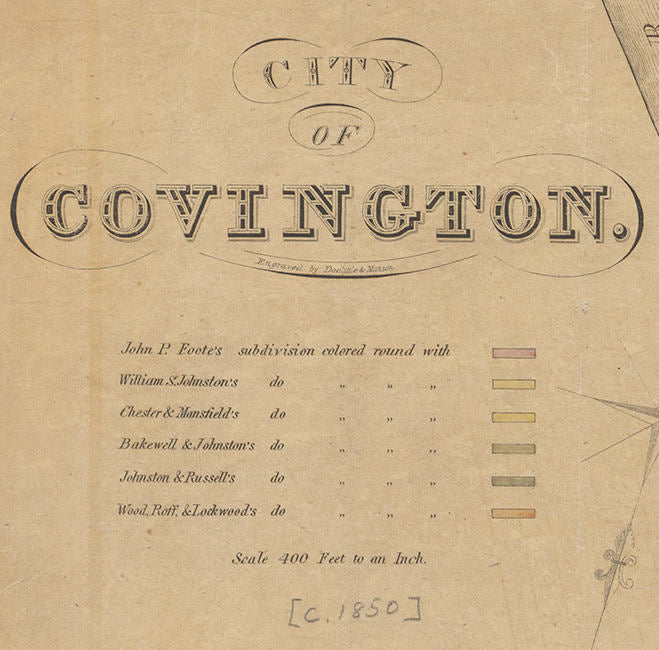1850 Map of the City of Covington