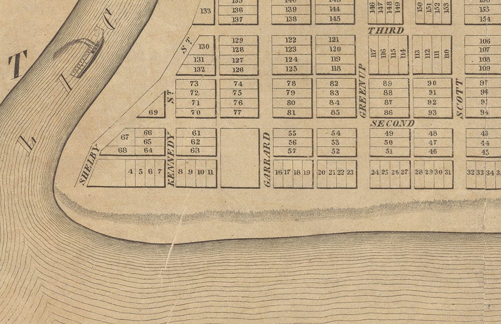 1850 Map of the City of Covington