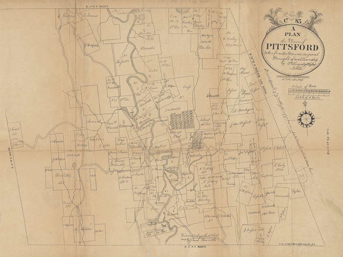 1872 Map of Pittsford New York