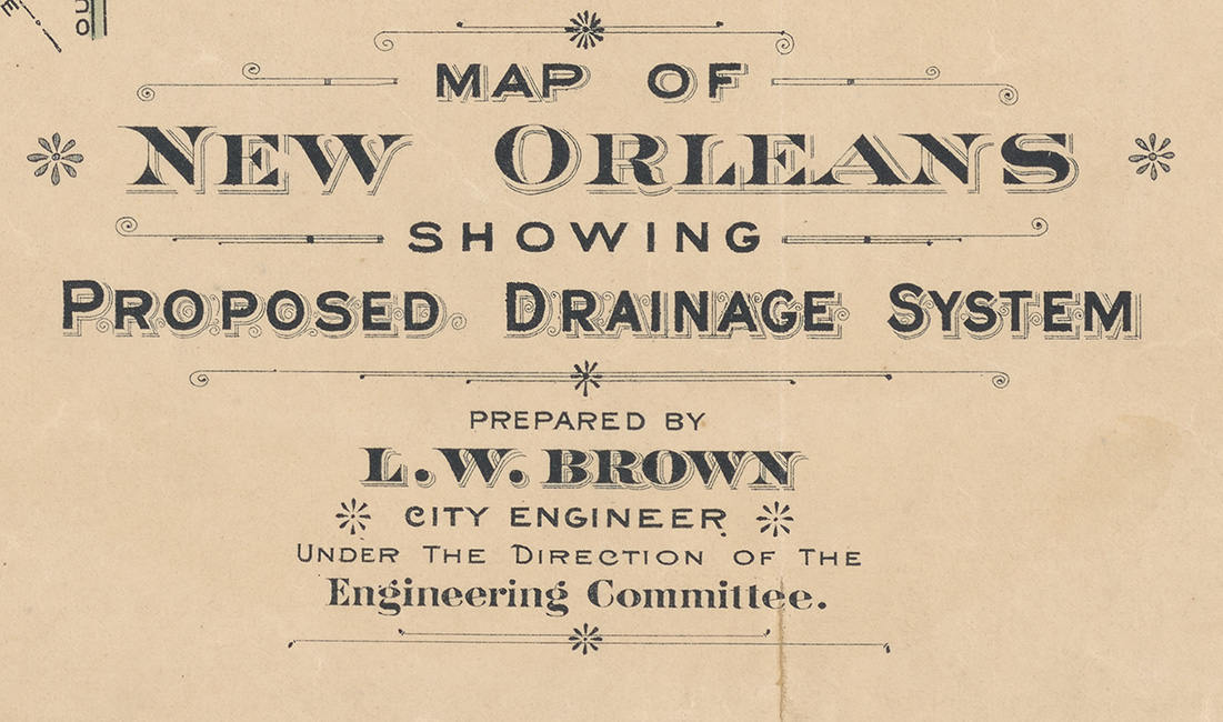 1895 Map of New Orleans Drainage System