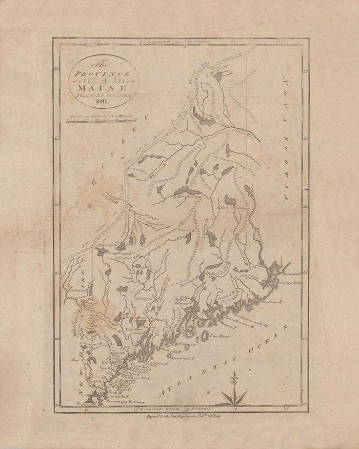 1811 Map of the Province of Maine