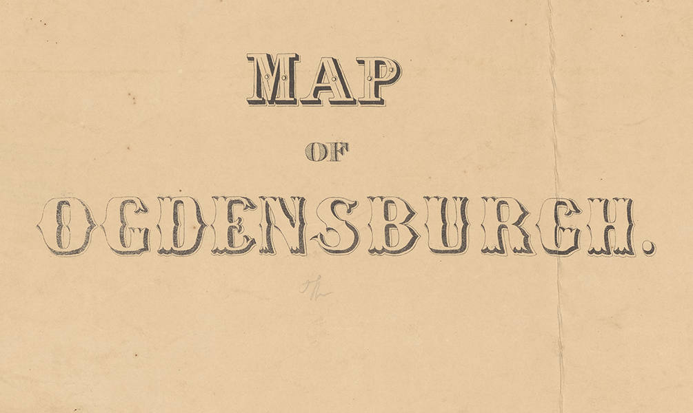 1849 Map of Ogdensburgh New York