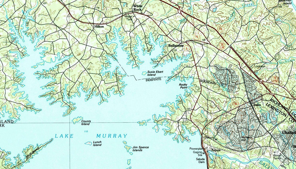 1986 Topo Map of Newberry South Carolina Quadrangle