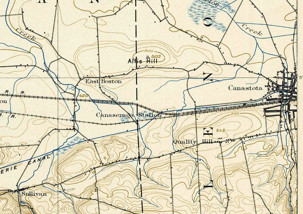 1898 Topo Map of Chittenango New York Quadrangle