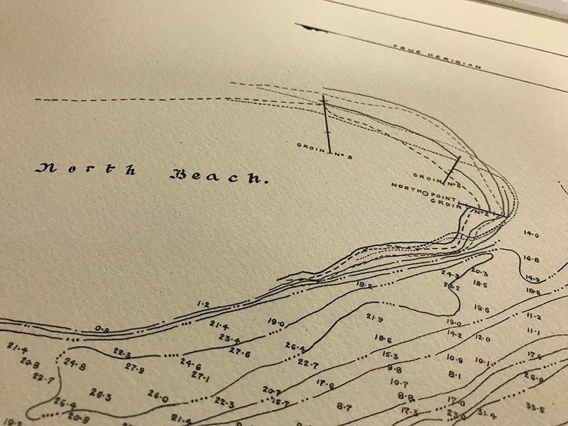1892 Map of North Beach Vilano Beach Florida St Augustine Harbor Entrance Anastasia Island Framed