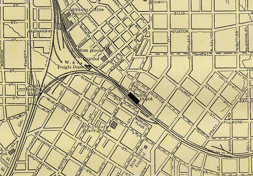 1892 Map of Atlanta Georgia