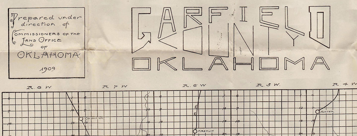 1909 Map of Garfield County Oklahoma