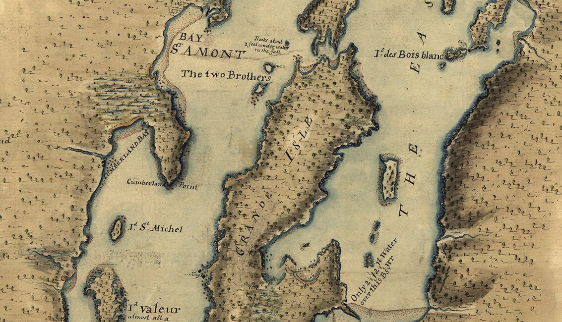 1765 Map of Lake Champlain New York