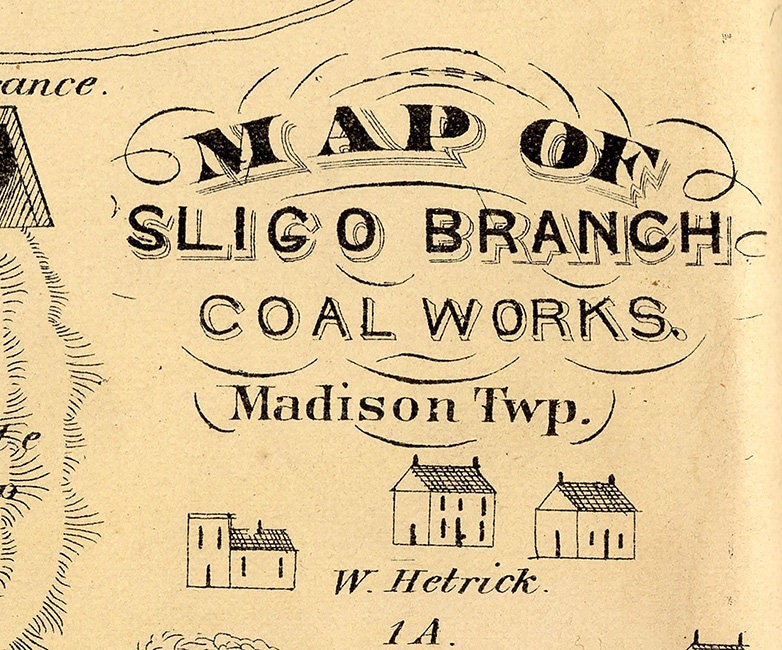 1877 Map of Highland Smithland & Mt Pleasant Clarion County Pa