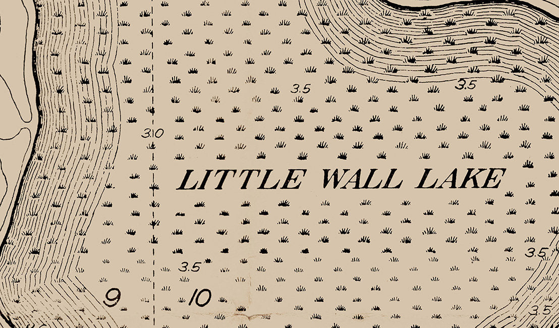 1916 Map of Little Wall Lake Hamilton County Iowa