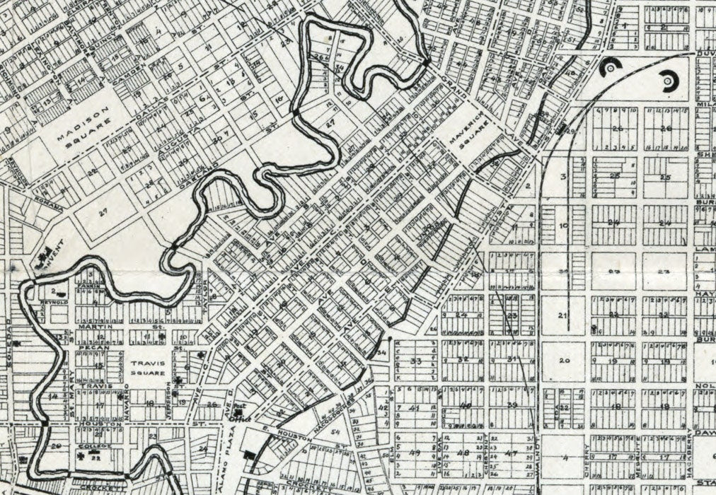 1890 Map of San Antonio Texas