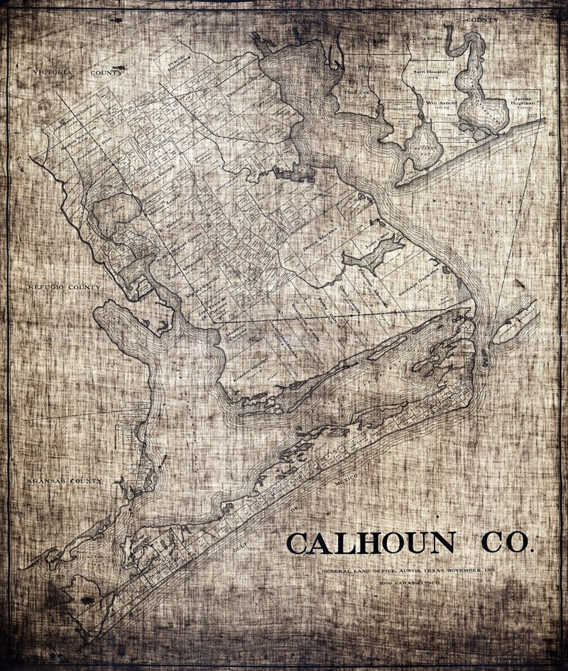 1919 Map of Calhoun County Texas