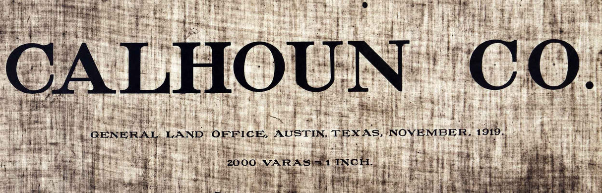 1919 Map of Calhoun County Texas