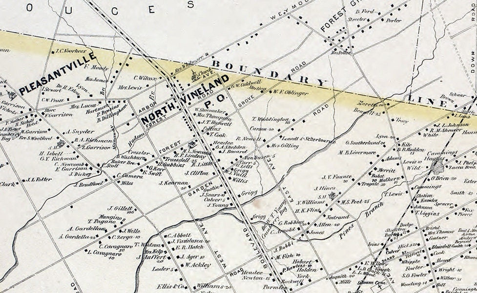 1876 Map of Landis Township Cumberland County New Jersey