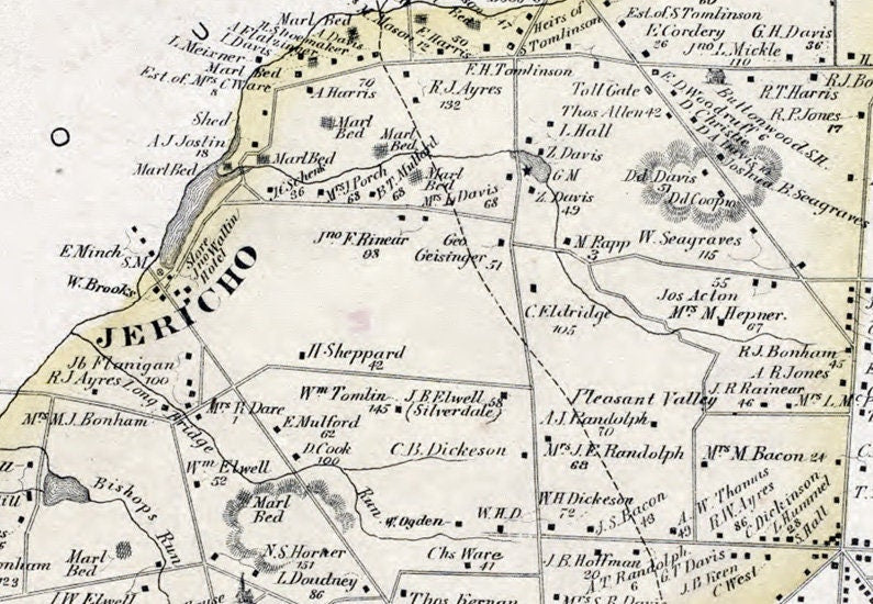 1876 Map of Stow Creek Township Cumberland County New Jersey