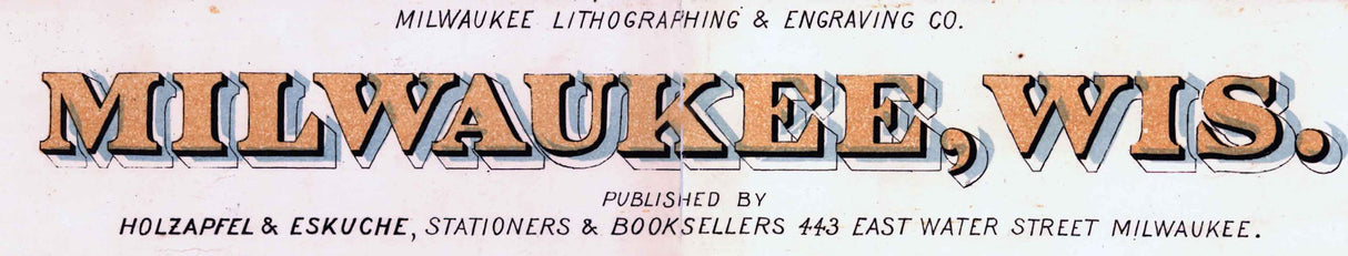 1872 Panoramic Map of Milwaukee Wisconsin