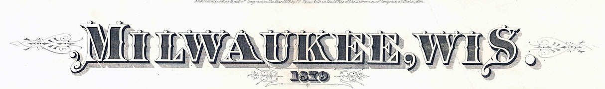 1879 Panoramic Map of Milwaukee Wisconsin