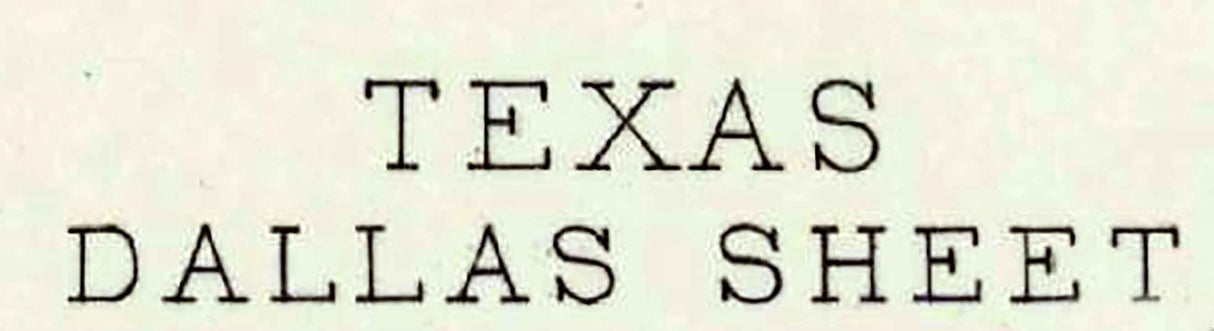 1893 Topo Map of Dallas Texas - Rockwall - Kaufman - Ellis