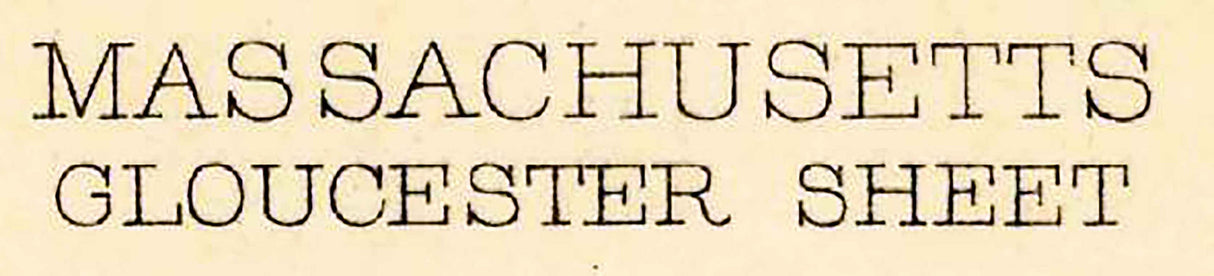 1888 Topo Map of Gloucester Massachusetts Quad