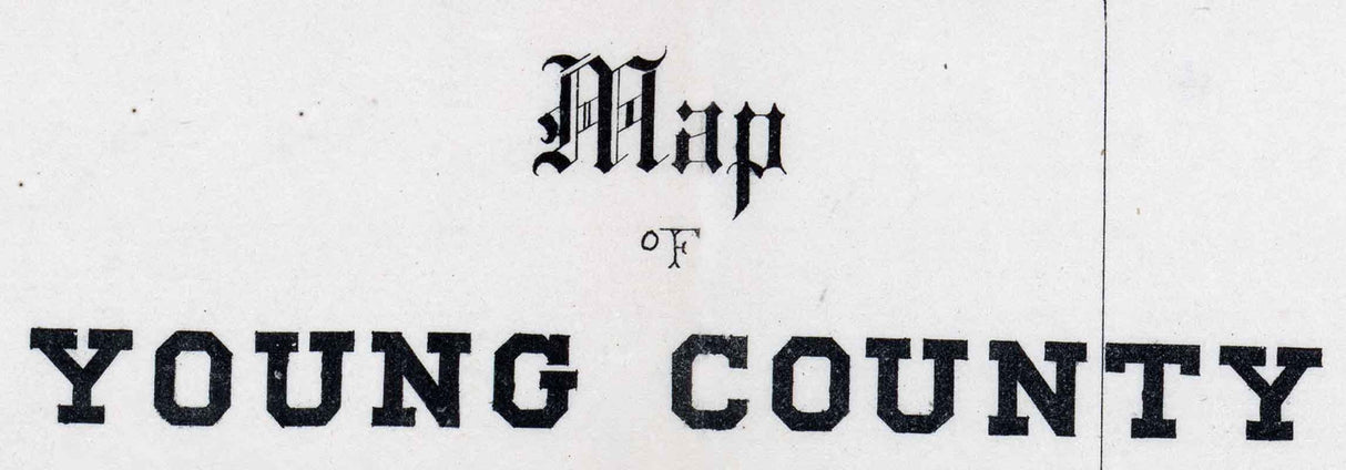 1880 Farm Line Map of Young County Texas