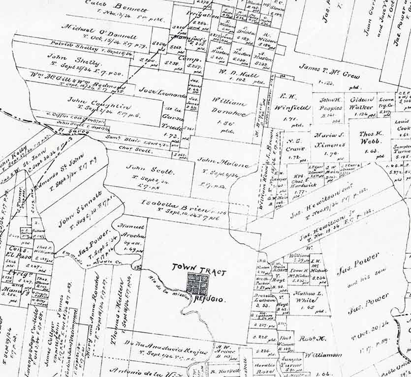 1879 Farm Line Map of Refugio County Texas