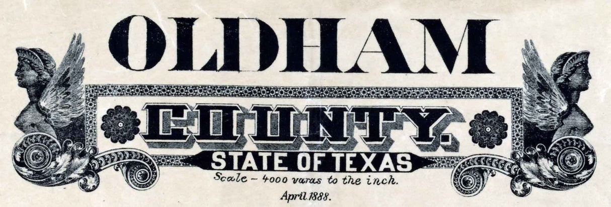 1888 Farm Line Map of Oldham County Texas