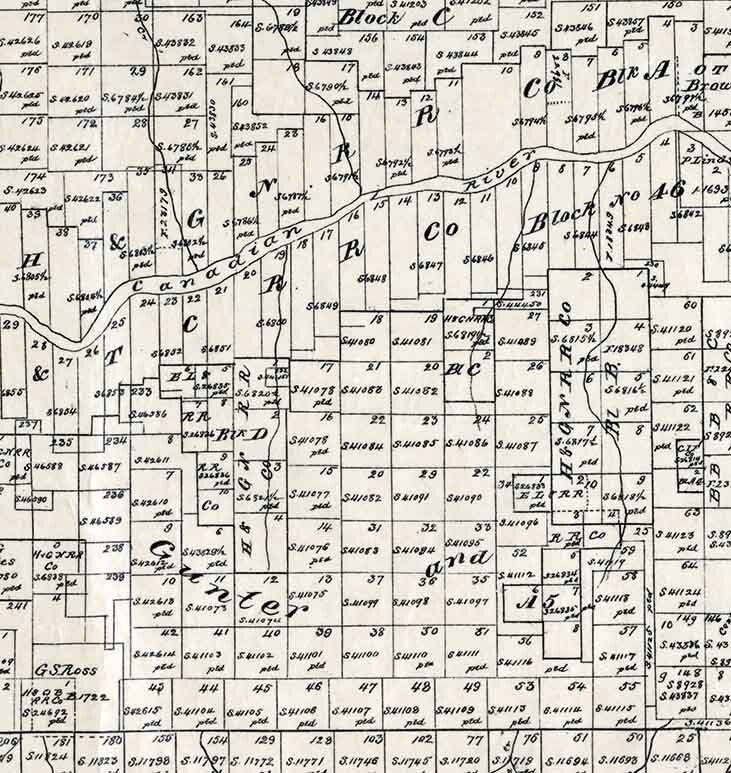1888 Farm Line Map of Roberts County Texas