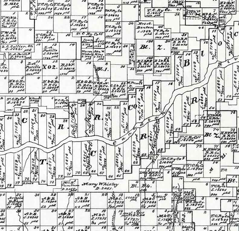 1891 Farm Line Map of Hutchinson County Texas