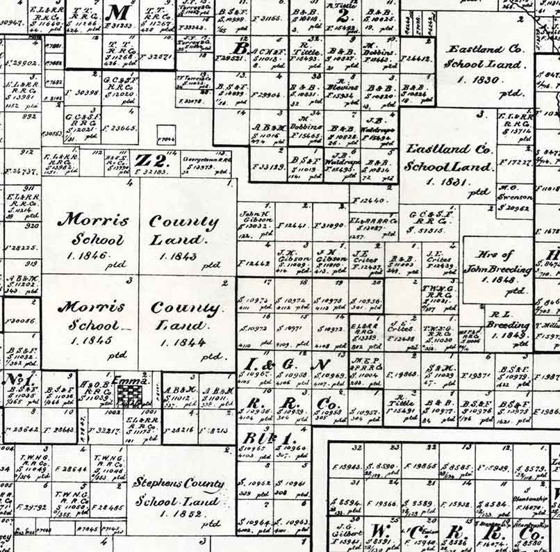 1892 Farm Line Map of Crosby County Texas