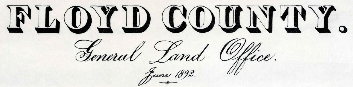 1892 Farm Line Map of Floyd County Texas