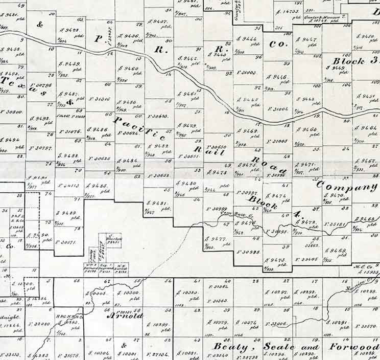 1893 Farm Line Map of Motley County Texas