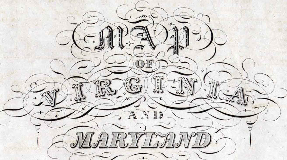 1834 Map of Virginia and Maryland
