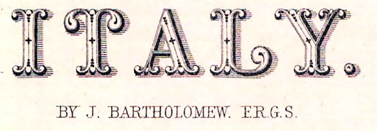 1890 Map of Italy