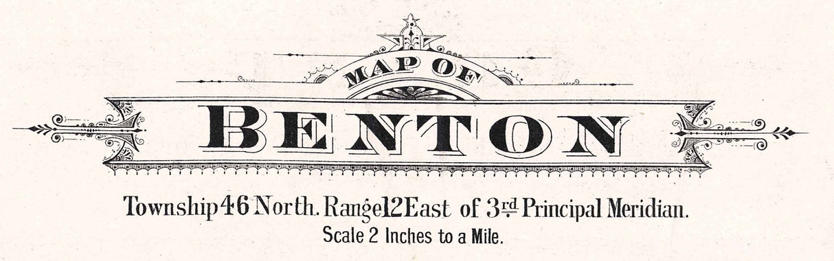 1885 Map of Benton Township Lake County Illinois